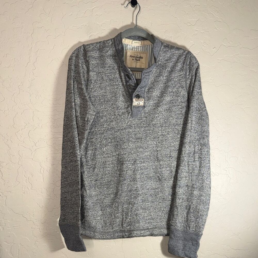Abercrombie and fitch vintage muscle Henley style shirt size large